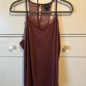 Daytrip Maroon Lace Camisole